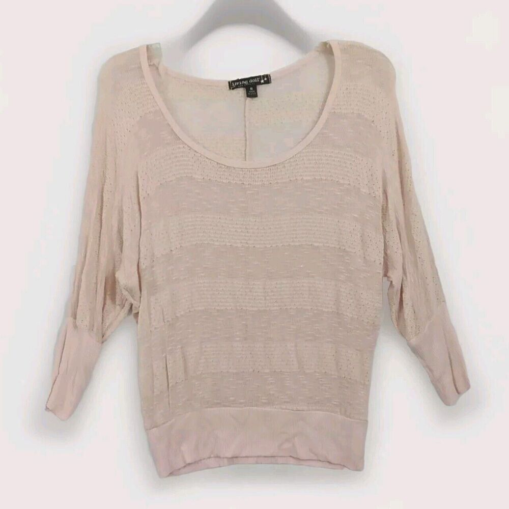 Living Doll Women Medium Lightweight Knit Sweater‎ Pink - Picture 2 of 9